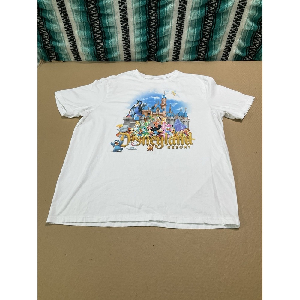 Disney Disneyland Castle Mens Xl Gray Graphic Shirt Crew Neck Resort
